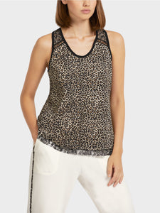 MARC CAIN TANK TOP WITH LEOPARD PRINT