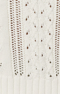 ALP N ROCK KARIN POLO SWEATER IN IVORY