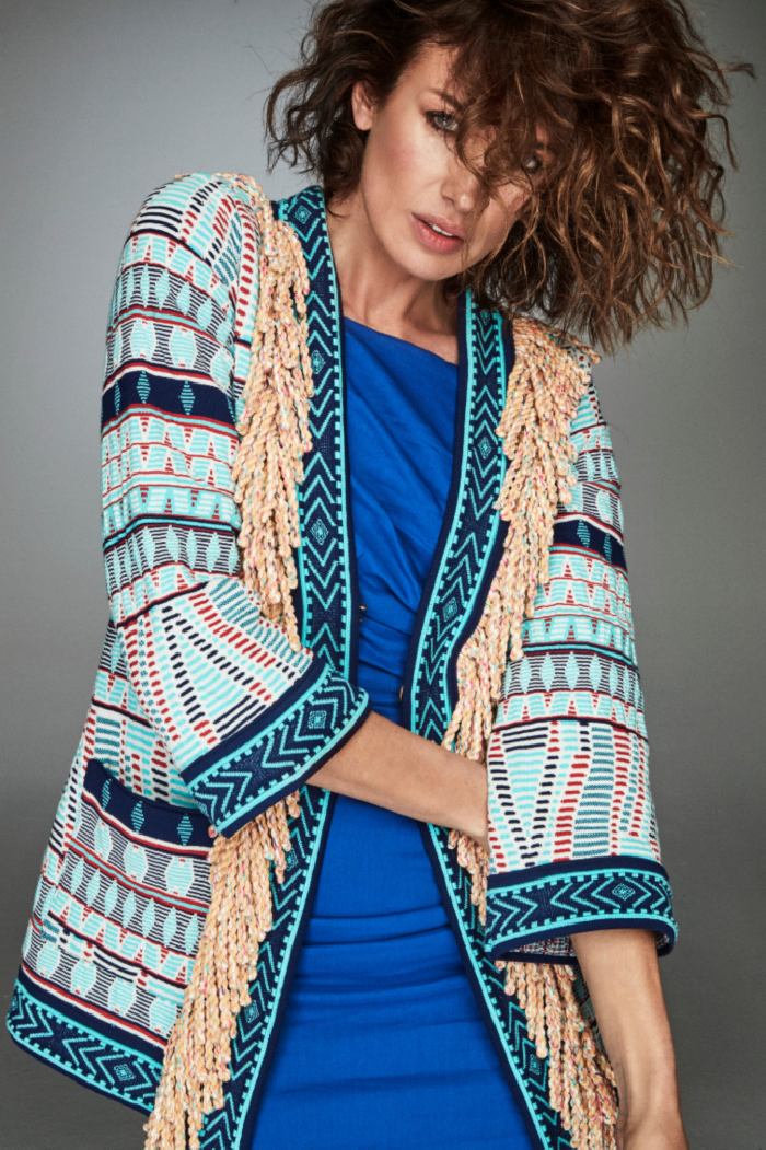 BLUE KNITTED JACKET DOROTEA
