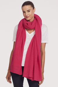 360 CASHMERE THE WRAP SHAWL IN HIBISCUS