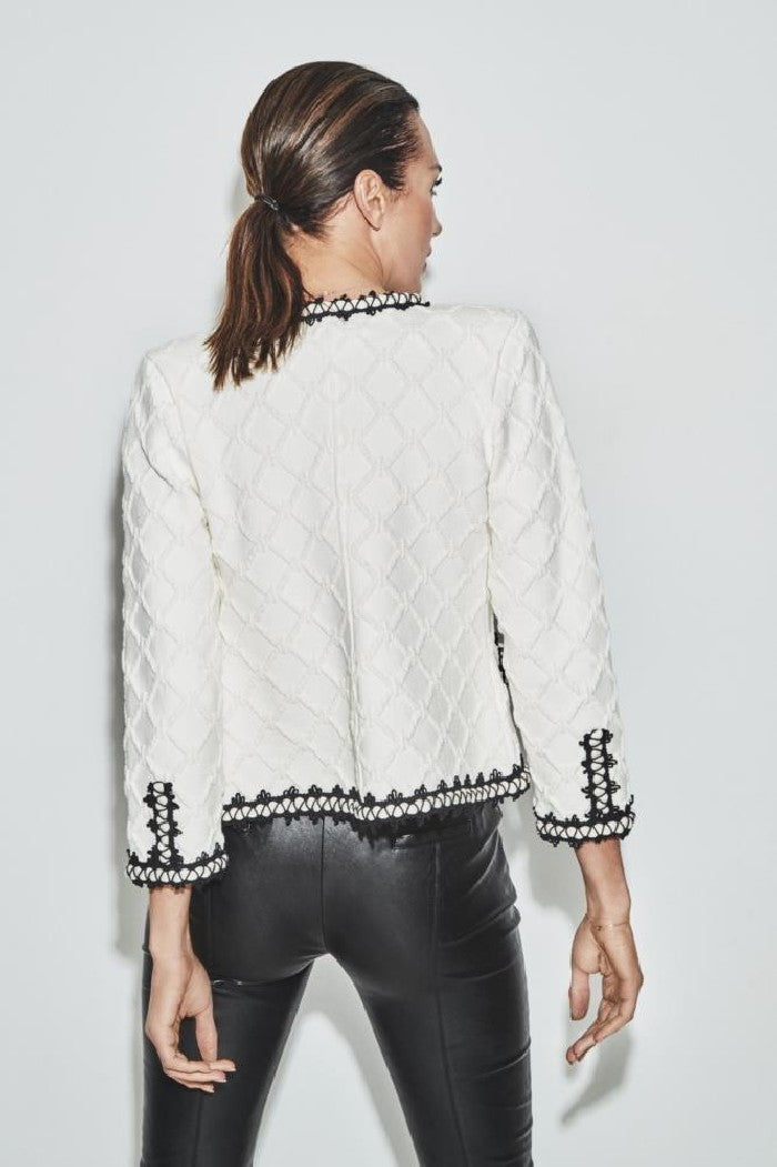 THE EXTREME COLLECTION KNITTED VISCOSE BLEND SHORT JACKET GAJA
