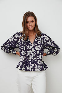 PRINTED COTTON VOILE TOP