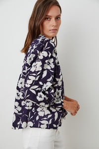 PRINTED COTTON VOILE TOP