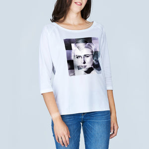 SUZI ROHER AUDREY LAUREN TWIGGY TEE