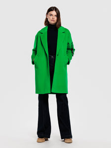 CREENSTONE WOOL CASHMERE COCOON JACKET - BRIGHT GREEN